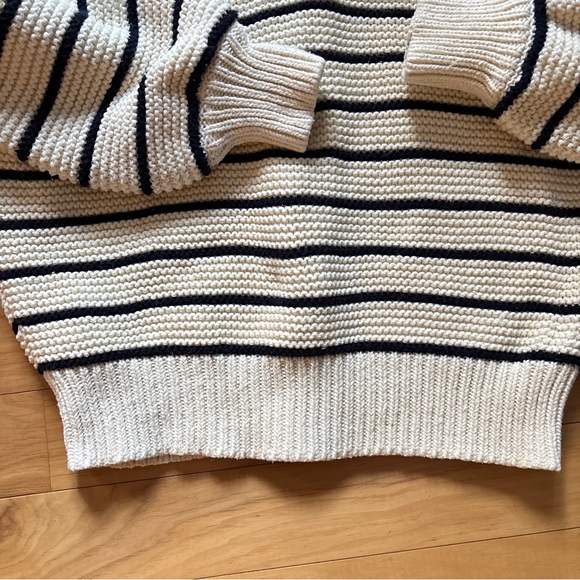 Alex Mill Stripe Cotton Sweater Button Front / Back Crewneck - Wear TWO ways! - Picture 15 of 15